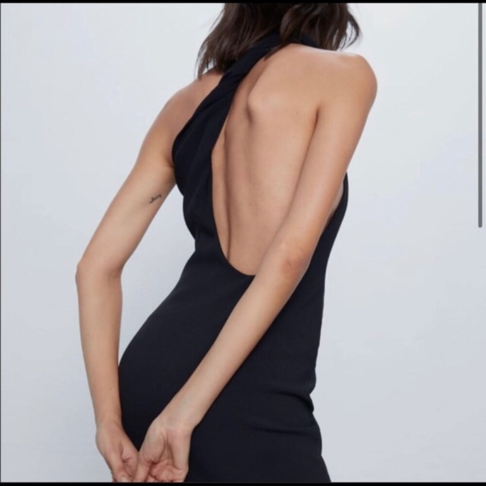 Zara open back dress